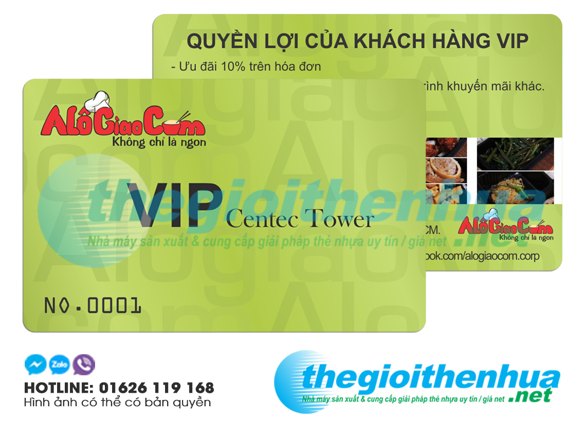 Thẻ Vip được sản xuất tại Hồ  Việt Phát